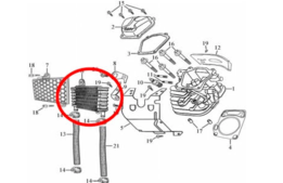 Oliekoeler geschikt voor Loncin LC2V78F / PTM680pro