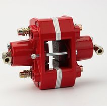 Remklauw achter hydraulisch 2-zuiger rood