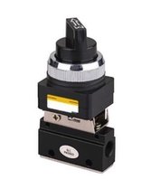 2/2 keuzeventielen draaihendel 1/8