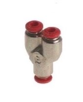 Y-stuk insteekkoppeling (push-in) 6mm metaal