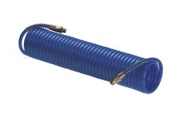 Spiraalslang blauw 6,5x10mm polyamide 5 meter met 1/4