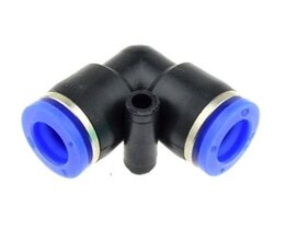 Knie insteekkoppeling (push-in) 6mm - 6mm