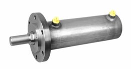 Dubbelwerkende hydrauliek cilinder met bevestigingsflens 80x50x100mm