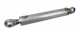 Dubbelwerkende hydrauliek cilinder met kogelgewricht 50x30x300mm