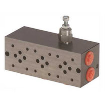 NG6 voetplaat 3/8'' BSP met overdrukventiel, 4 voudig