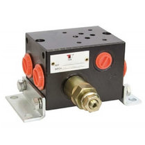 NG-6 Voetplaat 3/8'' BSP met overdrukventiel, enkelvoudig